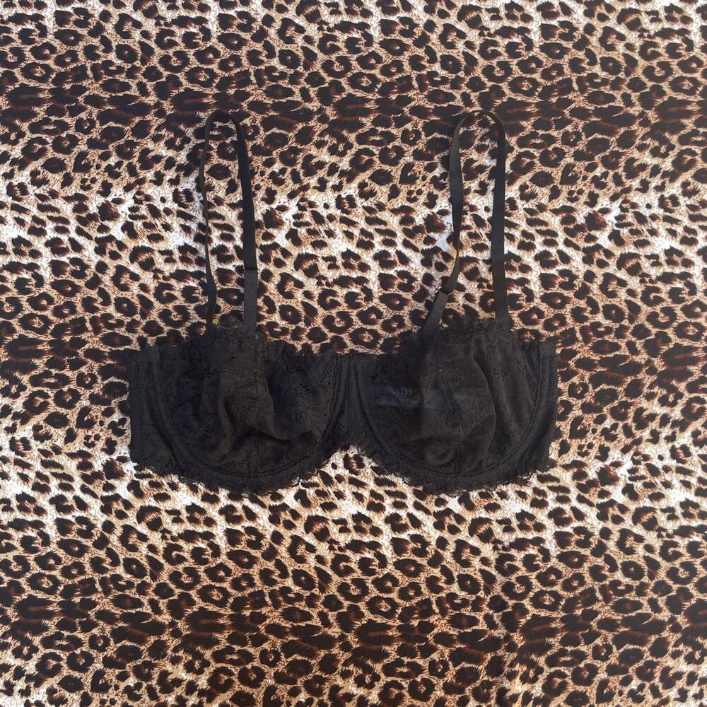 black lace demi bra